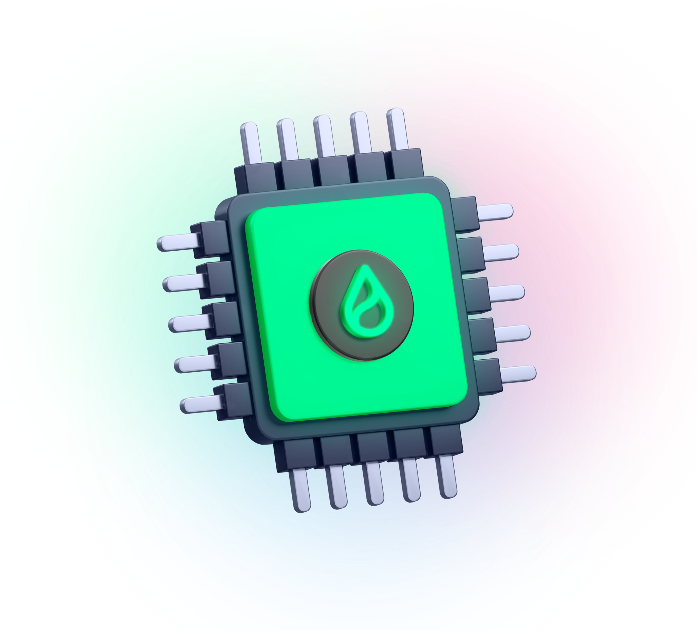 A computer chip image to represent the Sui blockchain network